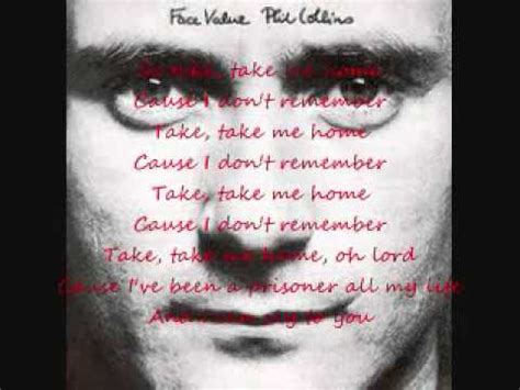 lyrics take me home phil collins